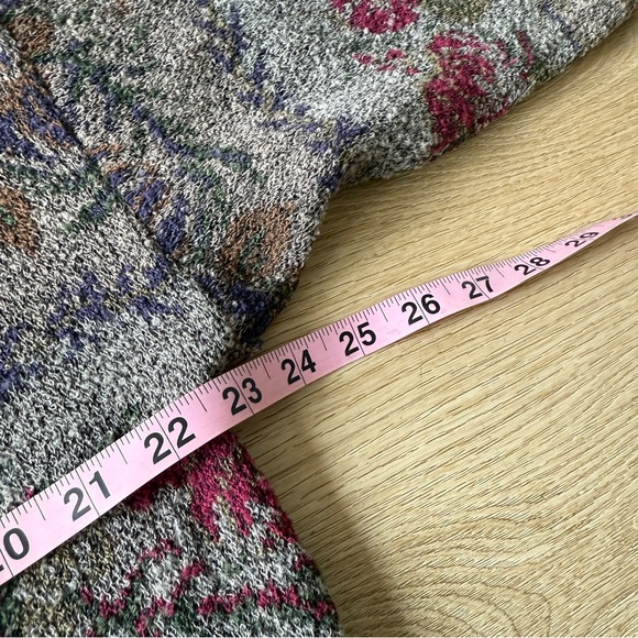 Vintage 90s Express Floral Textured Knit Sweater - Picture 5 of 7
